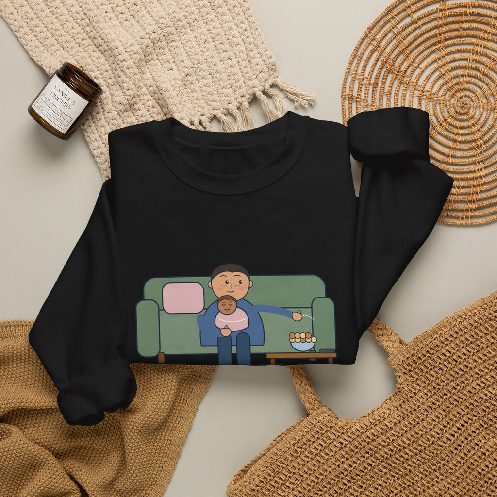New Parent Crewneck Sweatshirt - Pinned Under a Contact Nap. Send Snacks.