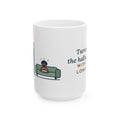Large Serengeti Cat Mug 15oz - Switched Off the Hall Light, Spotted Long-Legged Cat