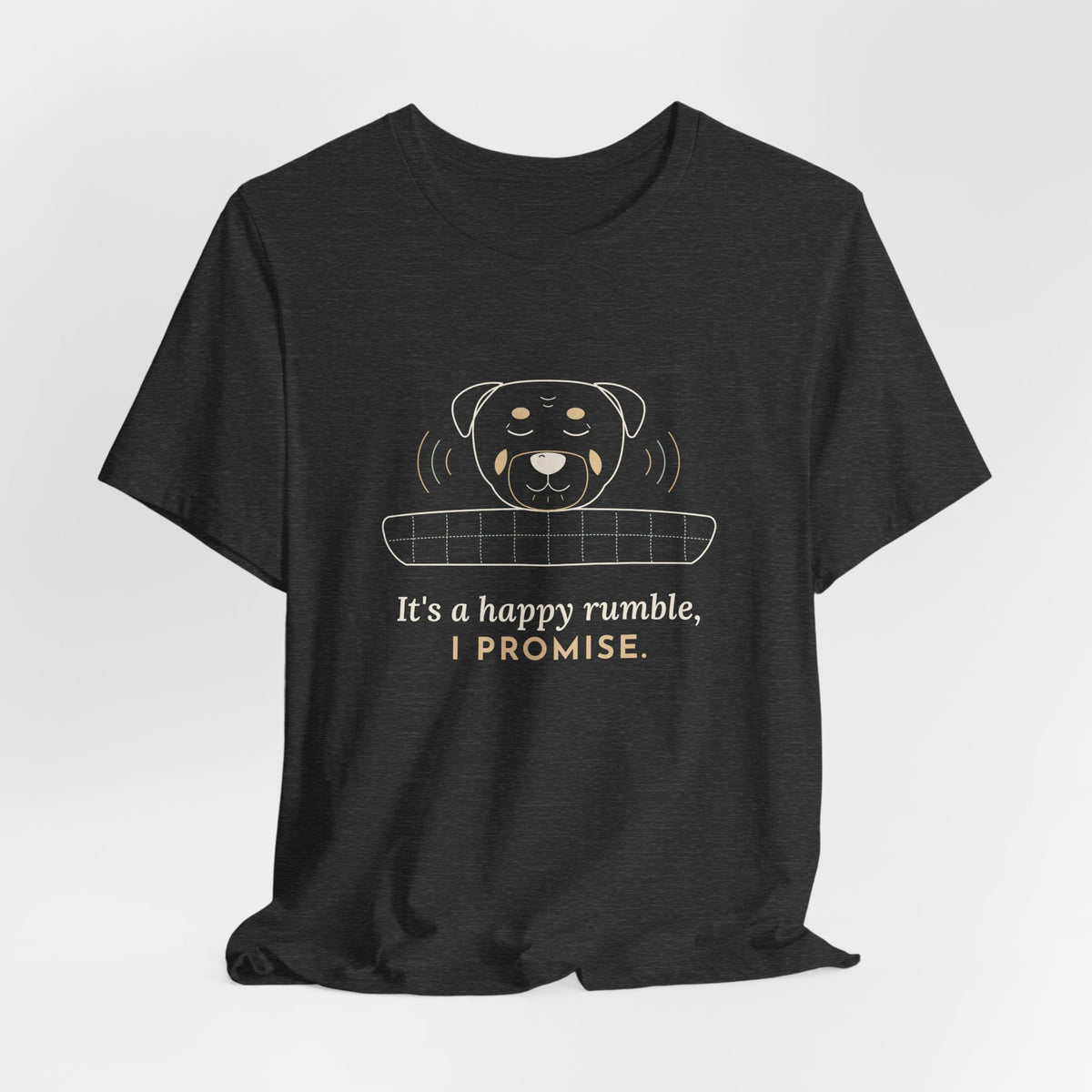 Rottweiler T-Shirt - It's a Happy Rumble, I Promise Gentle Rottie Owner Tee