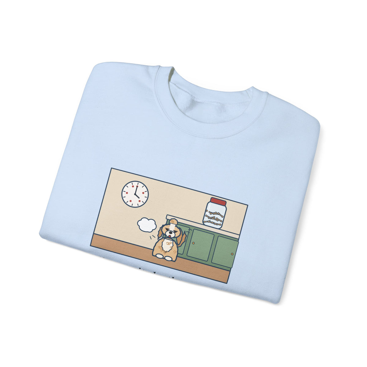 Shih-Poo Sweatshirt, Sits by the Treat Jar and Sighs Loudly Every Eleven Minutes, Funny Treat Jar Vigil Crewneck