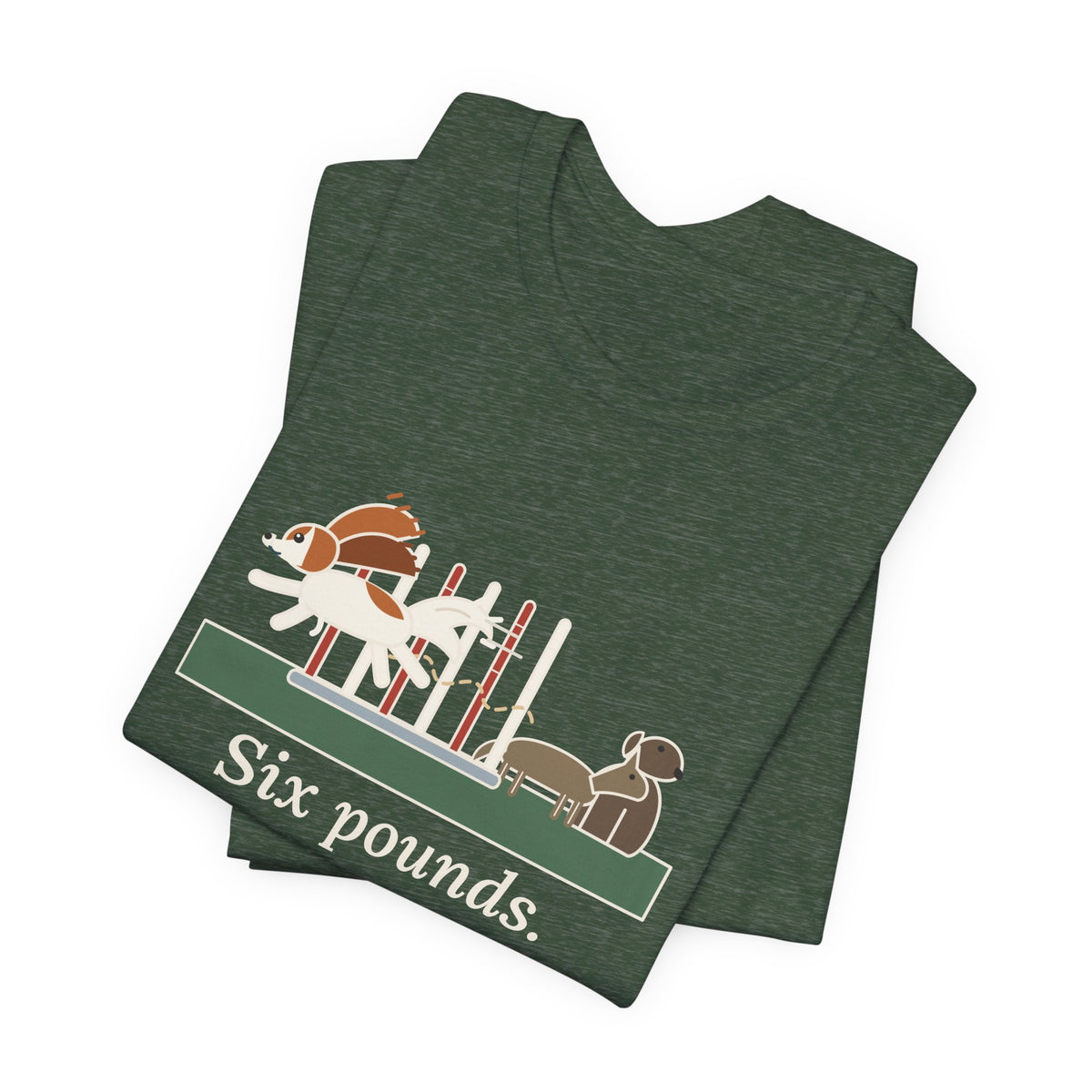 Papillon T-Shirt - Six Pounds, Fastest Weave Poles at the Trial Agility Dog Tee