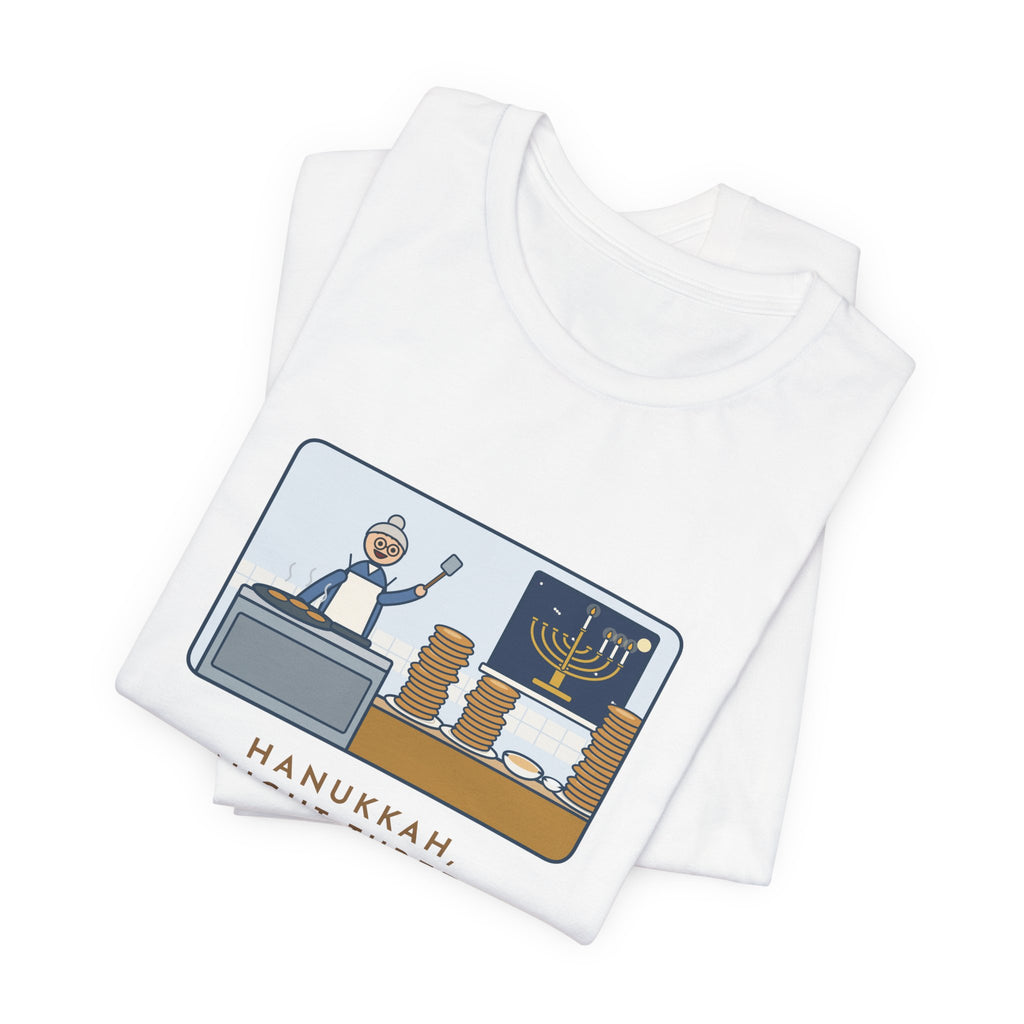 Funny Hanukkah T-Shirt, Night Three, Grandma Fried Two Hundred Latkes and Called It a Snack, Grandma's Kitchen Tee