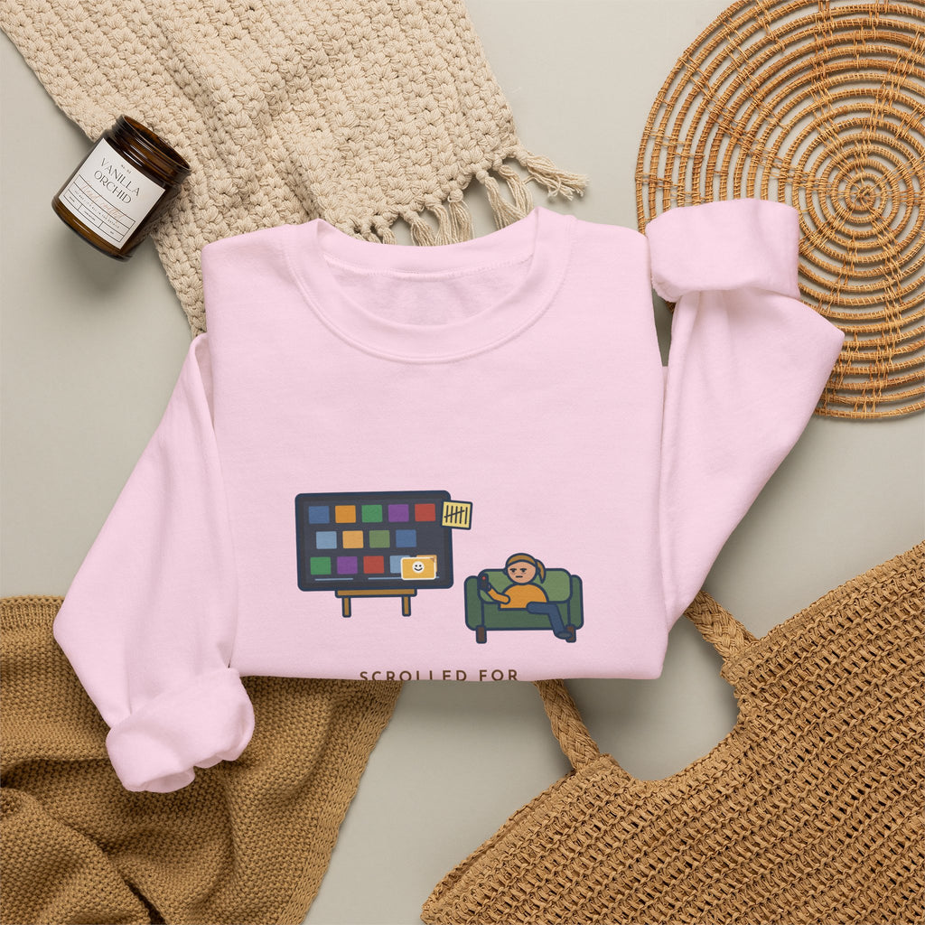 TV Night Sweatshirt, Scrolled Forty Minutes to Pick a Show, Rewatched the Same Old Comedy, Funny Couch Night Crewneck