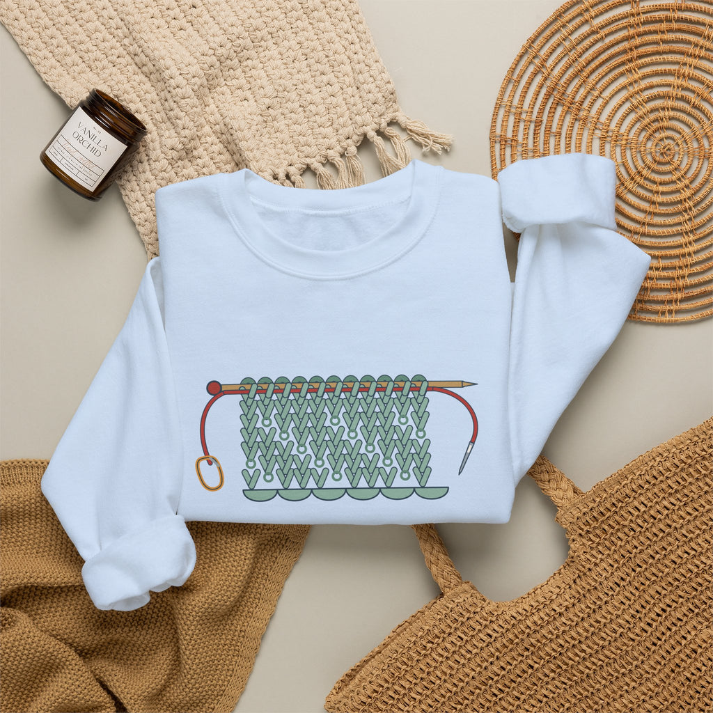 Lace Knitting Crewneck Sweatshirt - Threaded a Lifeline. Now I'm Brave.
