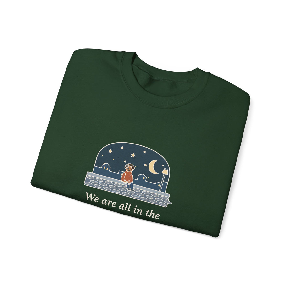 Some of Us Are Looking at the Stars Sweatshirt, Literary Oscar Wilde Quote Crewneck with Stargazer Curb