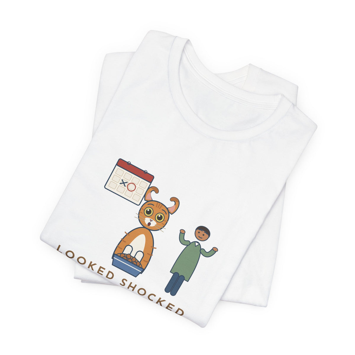 American Curl Cat T-Shirt - Looked Shocked at Breakfast, Same Breakfast as Yesterday Funny Cat Tee