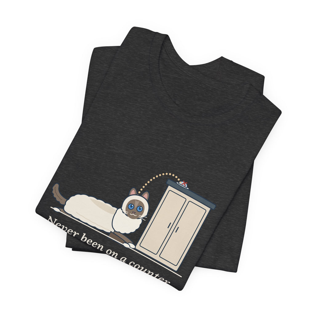 Ragdoll Cat T-Shirt - Never Been on a Counter. Too Much Effort. Funny Ragdoll Tee