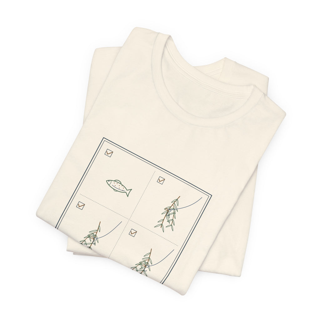 Fly Fishing T-Shirt - Caught: One Trout, Three Willows Funny Angler Tee