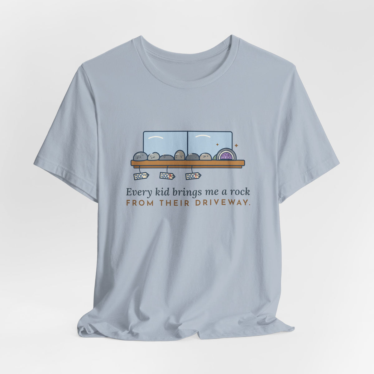 Earth Science Teacher T-Shirt - Every Kid Brings Me a Rock From Their Driveway Geology Tee