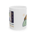 New Year 2027 Dog Lover Coffee Mug - Rang in 2027 in the Closet with the Dog, Fireworks Night Mug