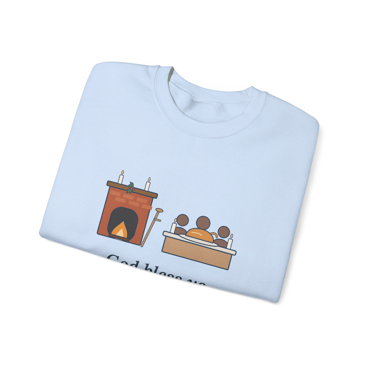 God Bless Us Every One Sweatshirt, Christmas Dickens Quote Crewneck with Hearth and Goose