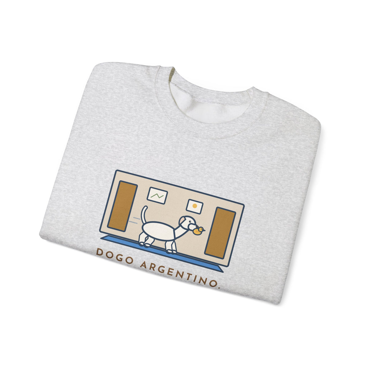 Dogo Argentino Sweatshirt, One Hundred Pounds, Carries His Stuffed Duck to Every Room, Funny Hallway Parade Crewneck
