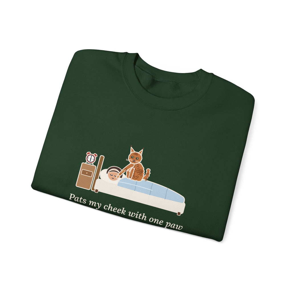 LaPerm Cat Crewneck Sweatshirt - Pats My Cheek With One Paw at Six A.M. Cat Owner Gift