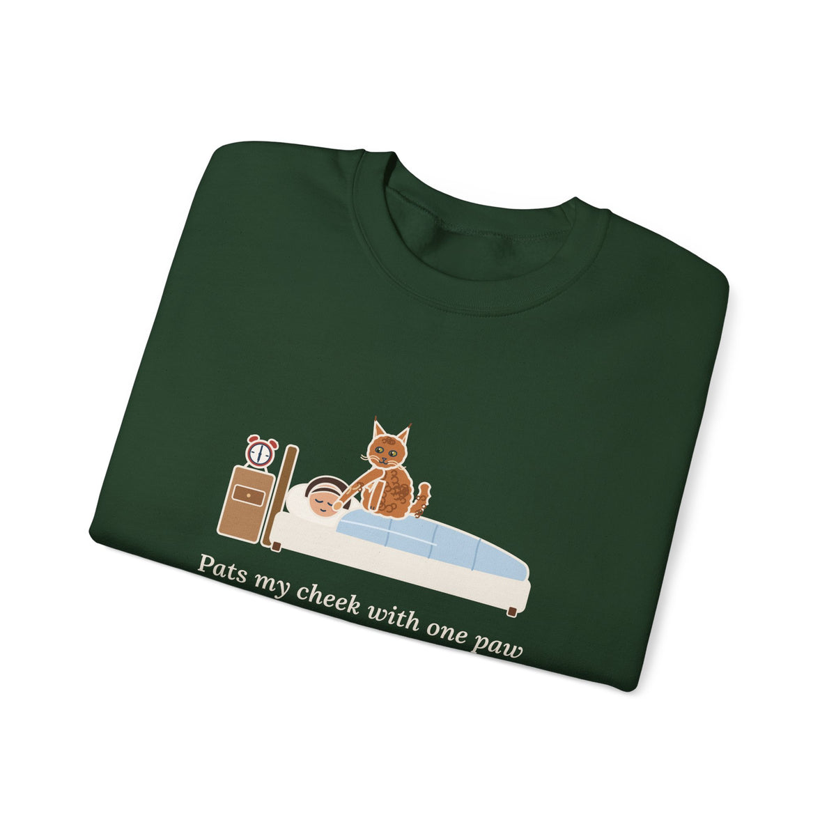 LaPerm Cat Crewneck Sweatshirt - Pats My Cheek With One Paw at Six A.M. Cat Owner Gift