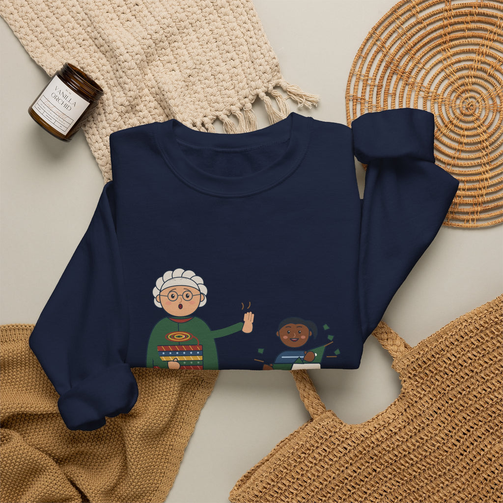 Grandma Christmas Crewneck Sweatshirt - Unwrap Carefully. I'm Reusing That Paper.