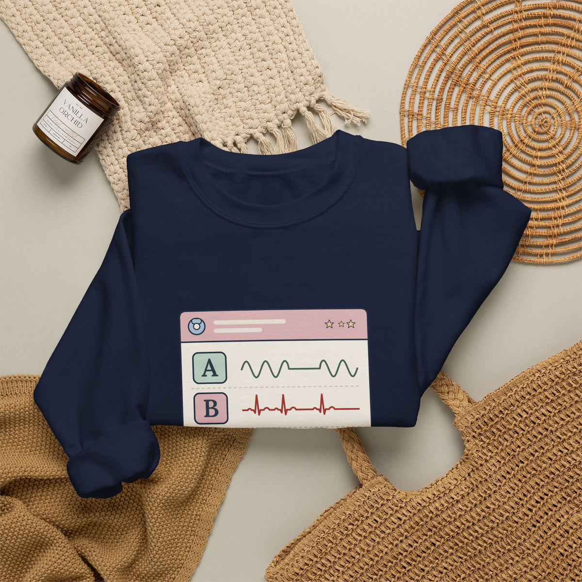 NICU Nurse Crewneck Sweatshirt - A's, B's and D's. Not a Report Card. Neonatal Nurse Gift