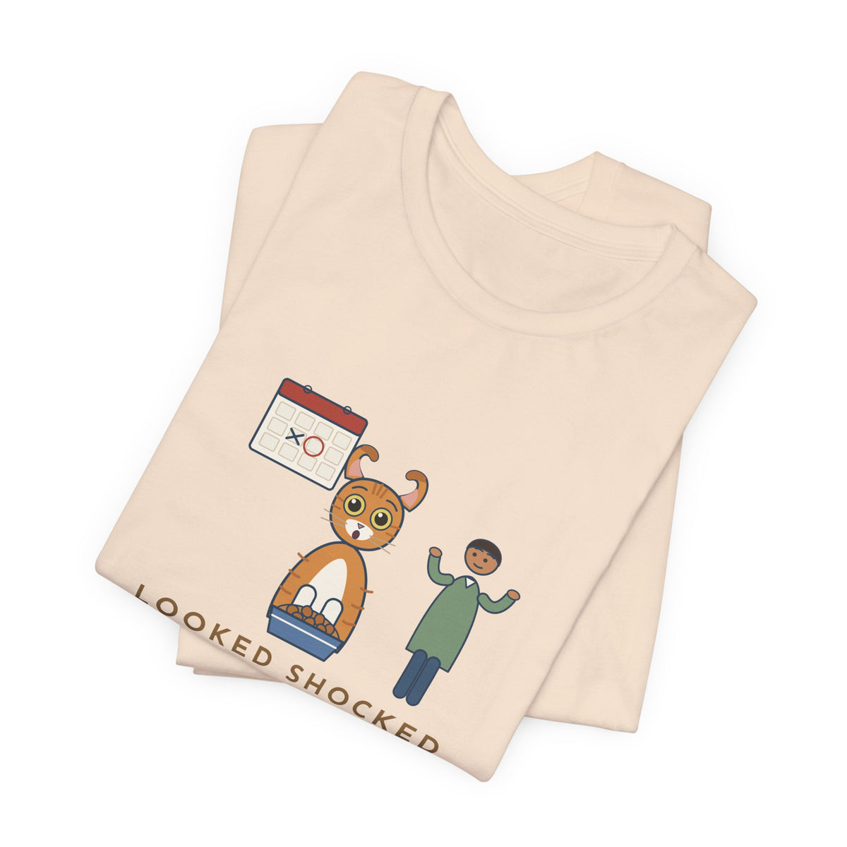 American Curl Cat T-Shirt - Looked Shocked at Breakfast, Same Breakfast as Yesterday Funny Cat Tee