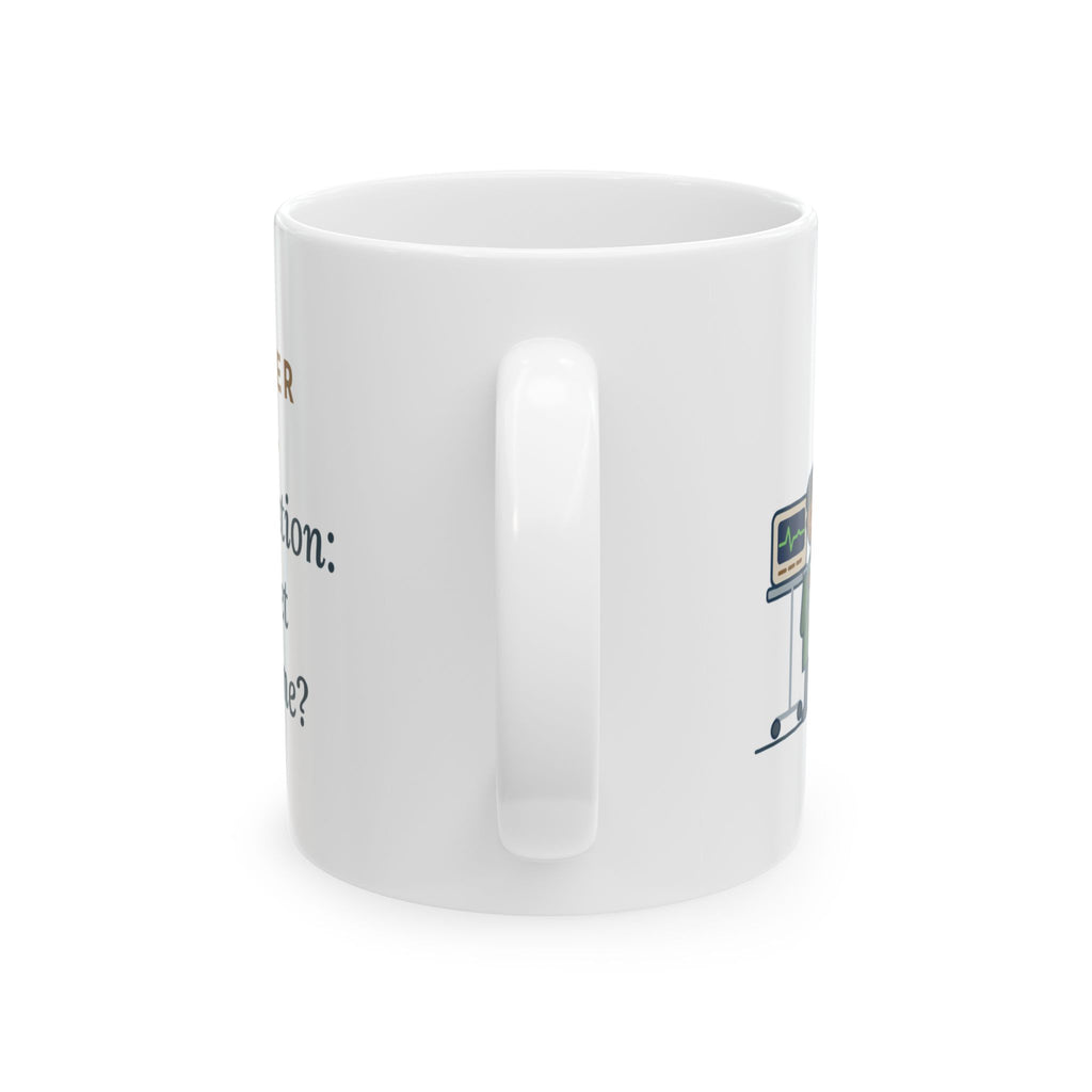 Cardiac Device Clinic Nurse Mug - Pacemaker Check. Does It Get the Ballgame? 11oz Coffee Mug