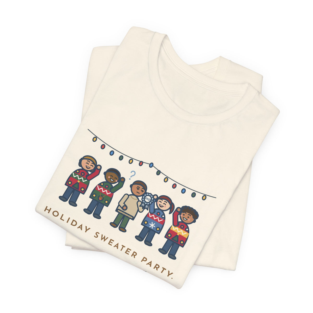 Funny Holiday Sweater Party T-Shirt, Wore My Regular Winter Sweater, Won Second Place, Party Lineup Tee