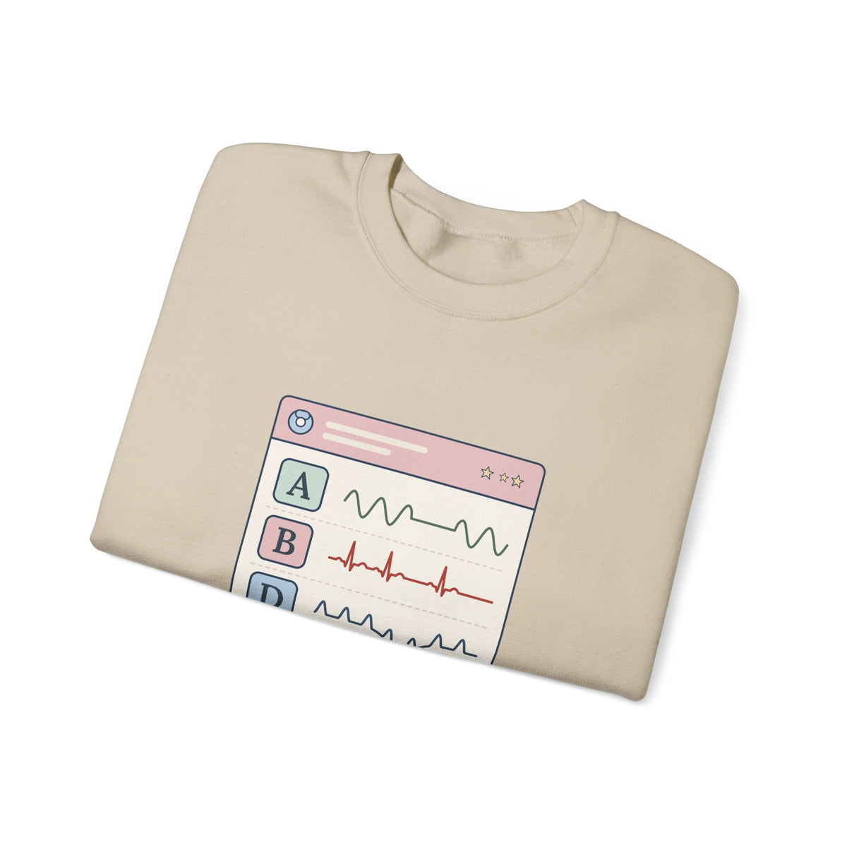 NICU Nurse Crewneck Sweatshirt - A's, B's and D's. Not a Report Card. Neonatal Nurse Gift