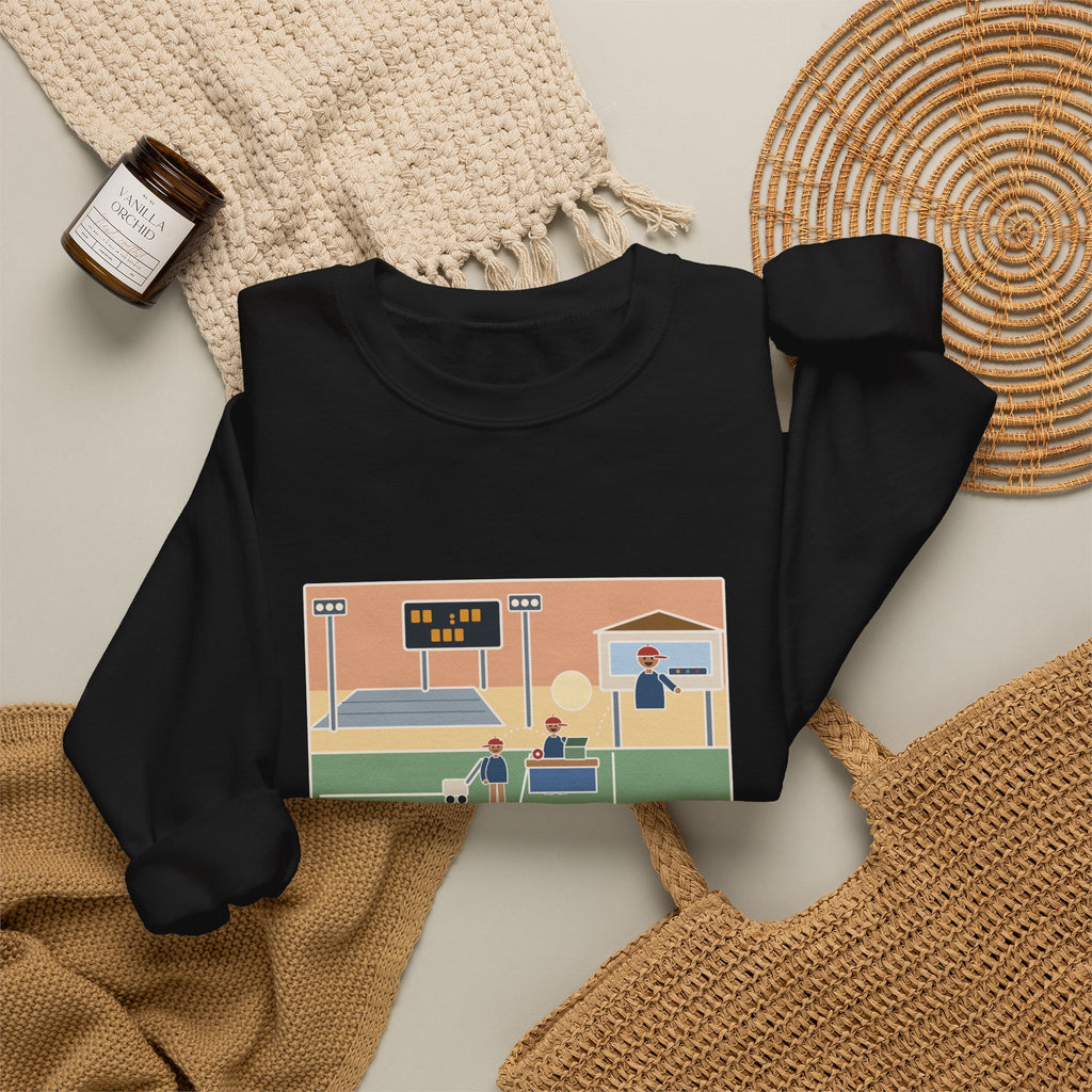 Athletic Director Sweatshirt, On a Friday, Lined the Field, Sold the Tickets, Then Ran the Clock, Funny Game Night Crewneck