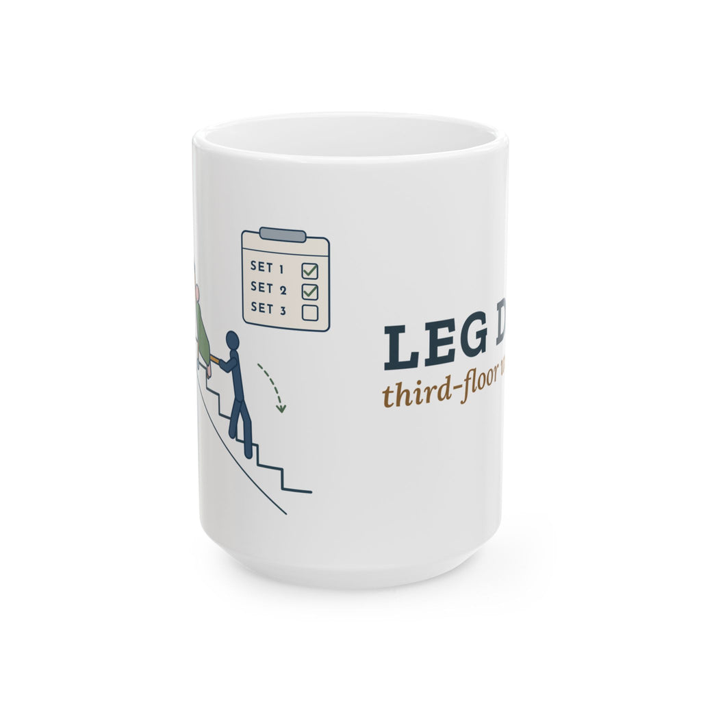 Large 15oz Paramedic Mug - Leg Day: Third-Floor Walk-Up EMT Coffee Mug