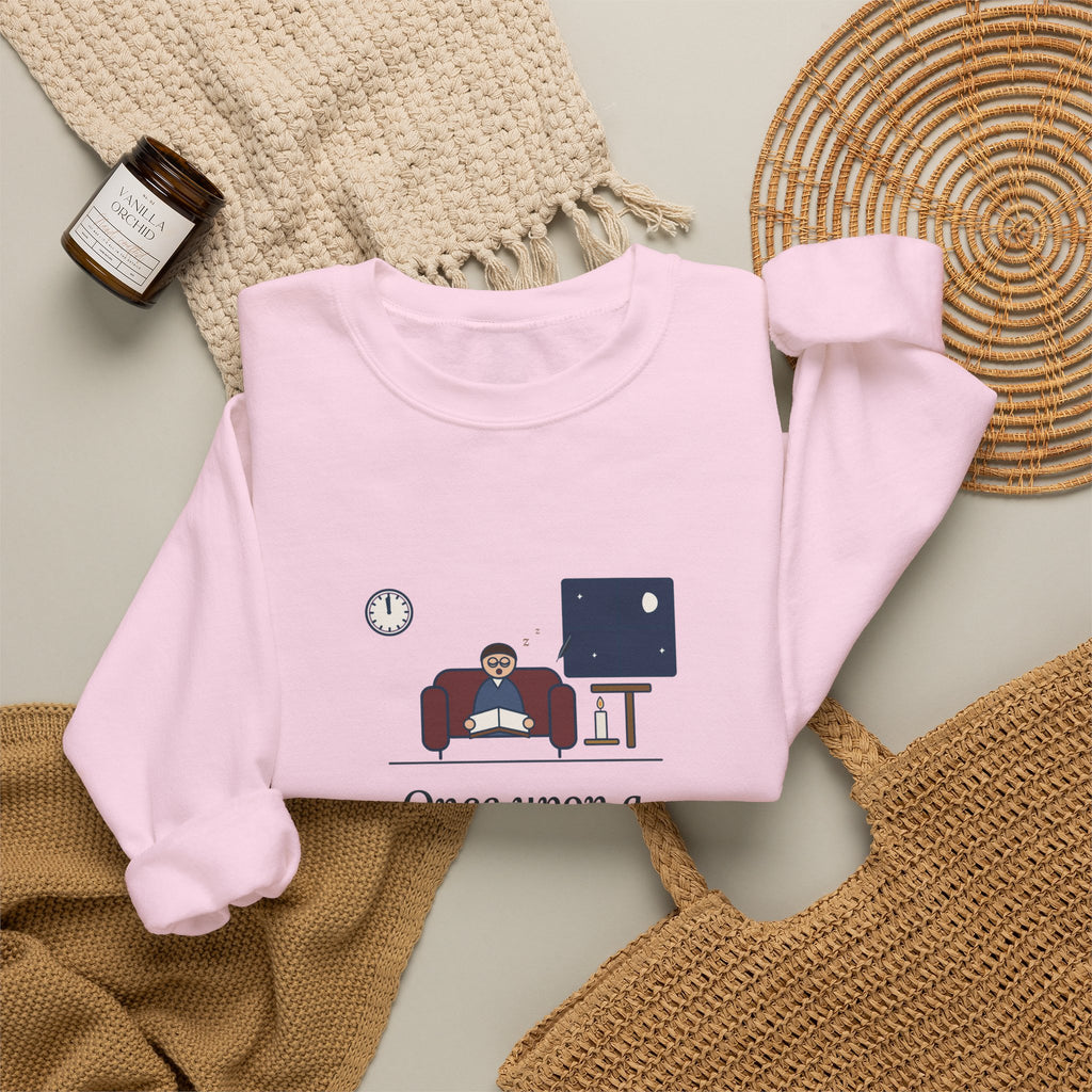 Once Upon a Midnight Dreary Sweatshirt, Gothic Poe Quote Crewneck with Midnight Study