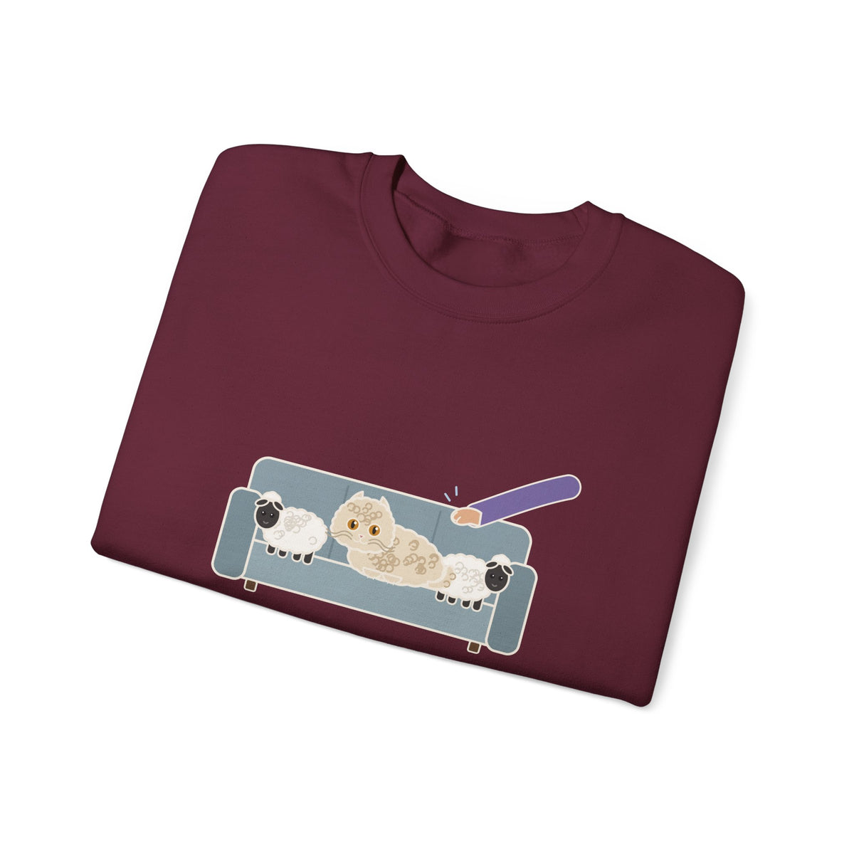 Selkirk Rex Crewneck Sweatshirt - Mistaken for a Stuffed Sheep