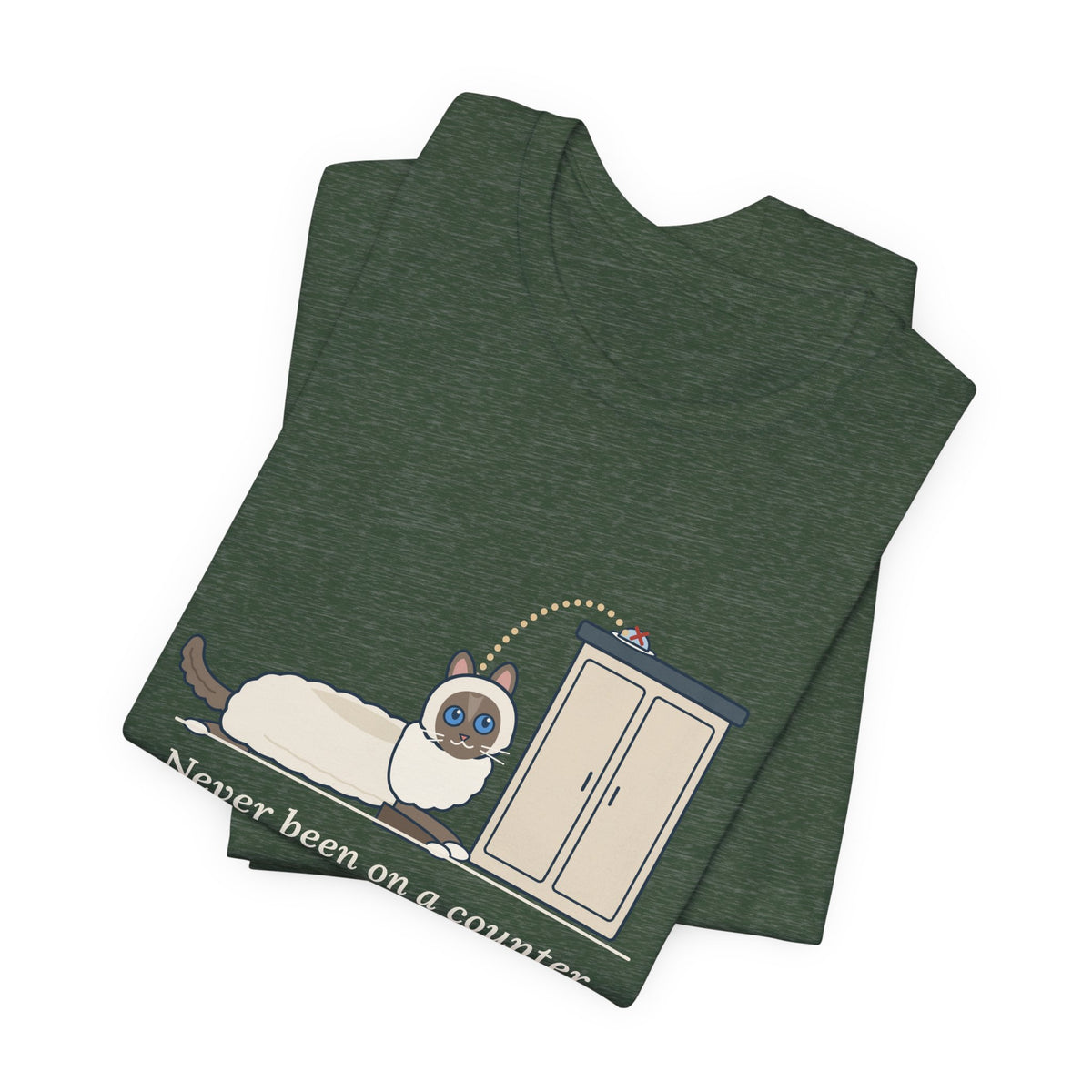 Ragdoll Cat T-Shirt - Never Been on a Counter. Too Much Effort. Funny Ragdoll Tee