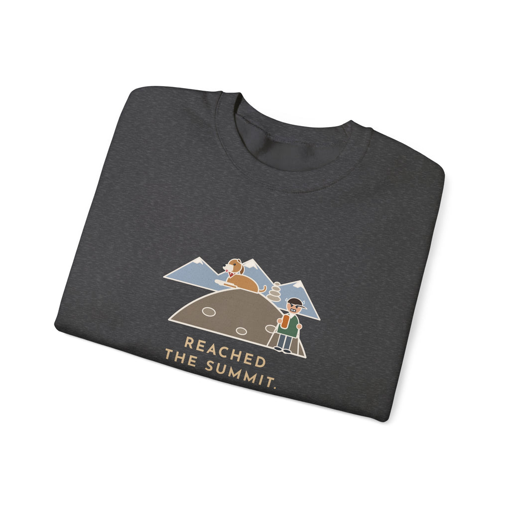Funny Colorado Hiking Crewneck Sweatshirt - Summit Dog Got There an Hour Earlier