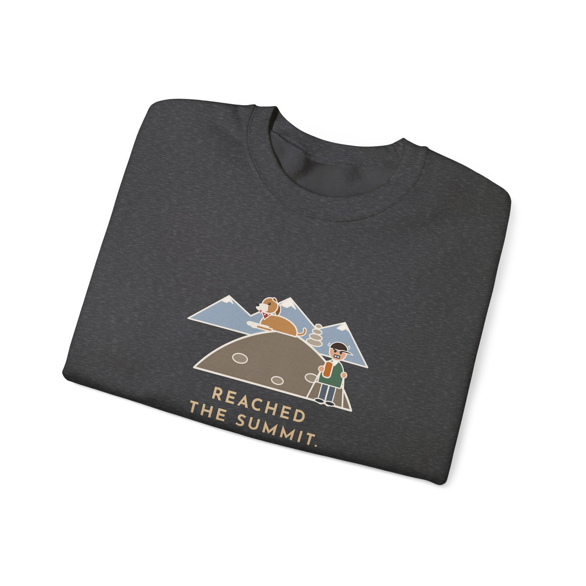 Funny Colorado Hiking Crewneck Sweatshirt - Summit Dog Got There an Hour Earlier