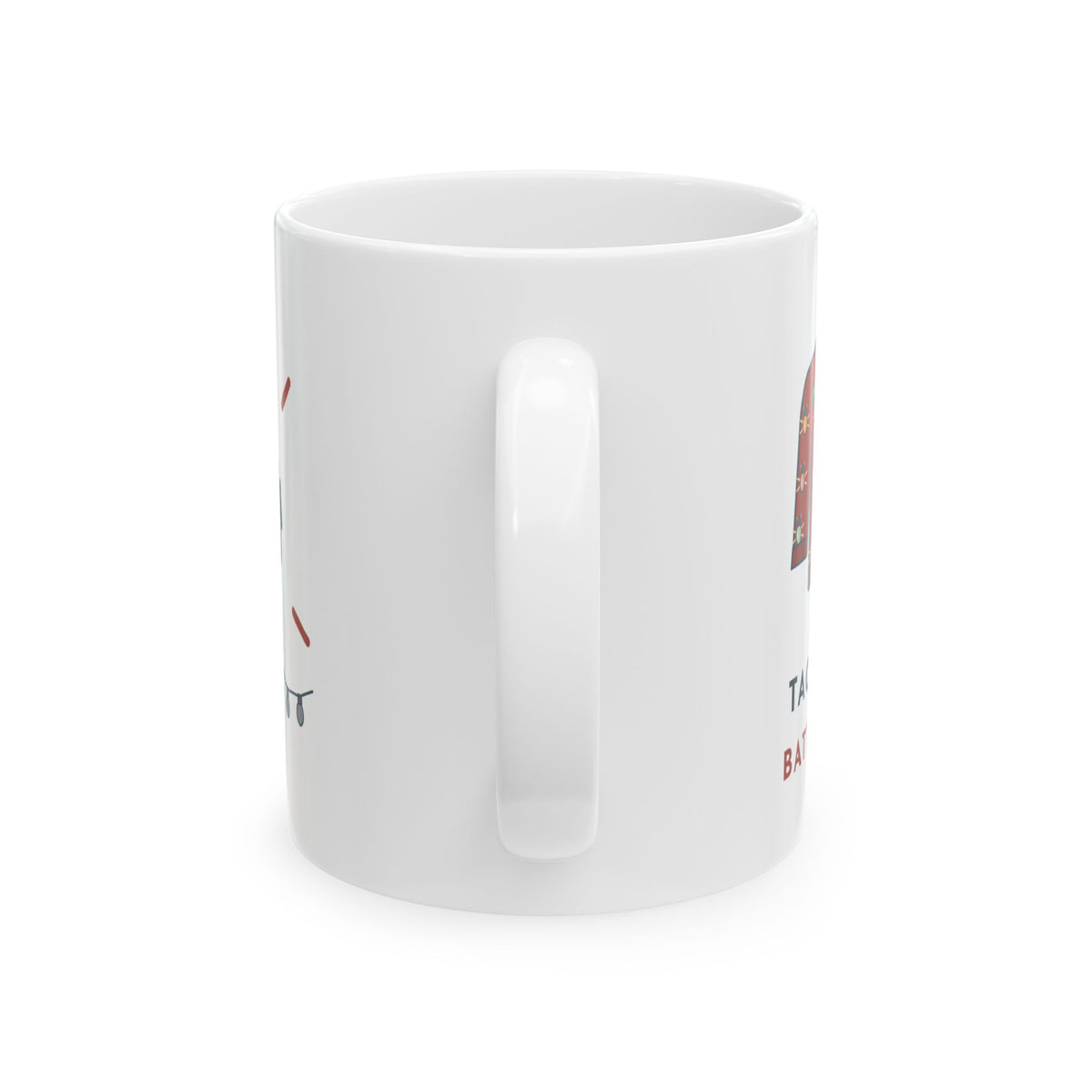 Tacky Sweater Party Coffee Mug - Tackiness: 10. Battery Life: 2. Funny Christmas Mug
