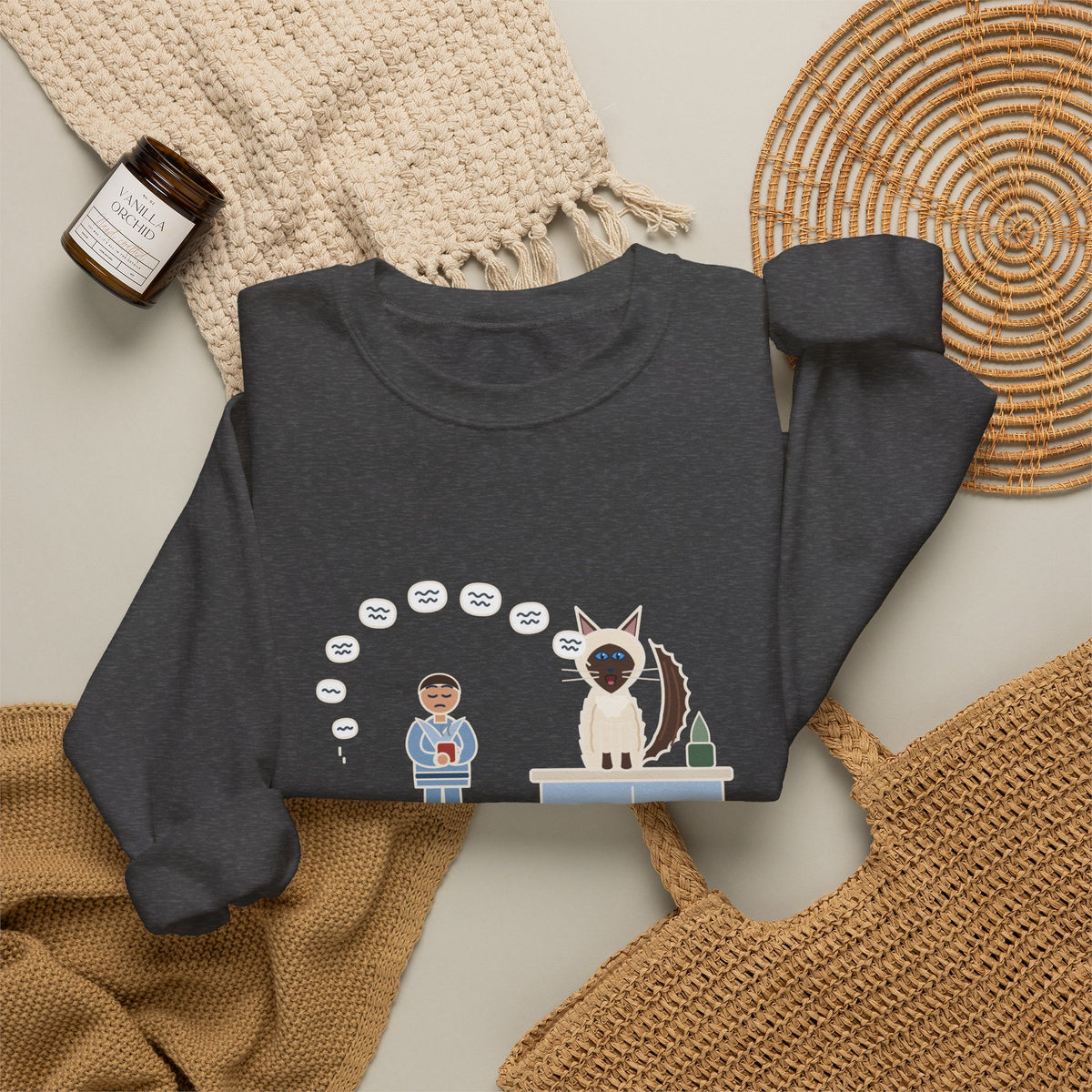 Balinese Cat Crewneck Sweatshirt - The Balinese Replied for Ten Minutes