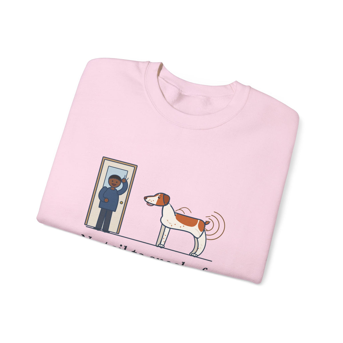 Brittany Dog Crewneck Sweatshirt - No Tail to Speak Of, Wags From the Shoulders Back