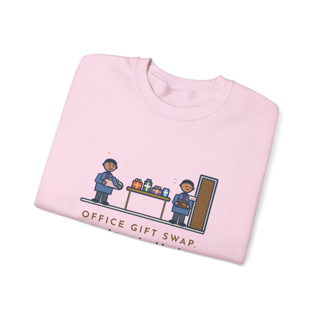 Office Gift Swap Sweatshirt, Brought a Nice Blanket, Went Home with a Fruitcake from 2019, Funny Break Room Swap Crewneck
