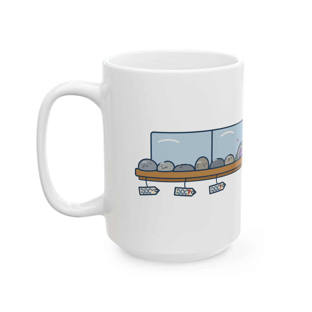 Large 15oz Earth Science Teacher Mug - Driveway Rock Collection and the One Geode