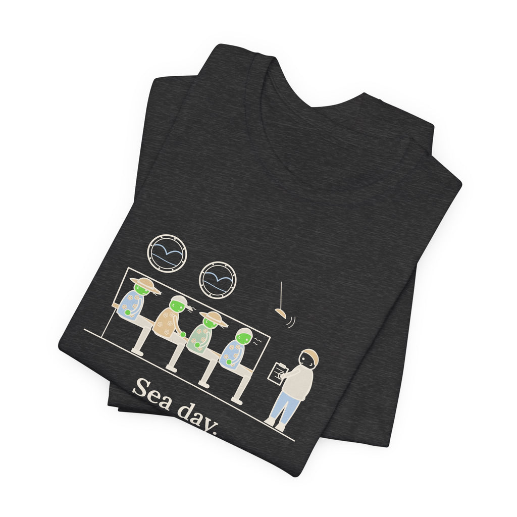Cruise Ship Nurse T-Shirt - Sea Day. Forty Passengers, One Shade of Green.