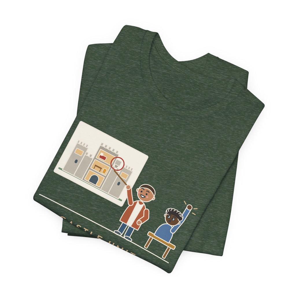 World History Teacher T-Shirt - Castle Unit, First Question: Where Were the Bathrooms