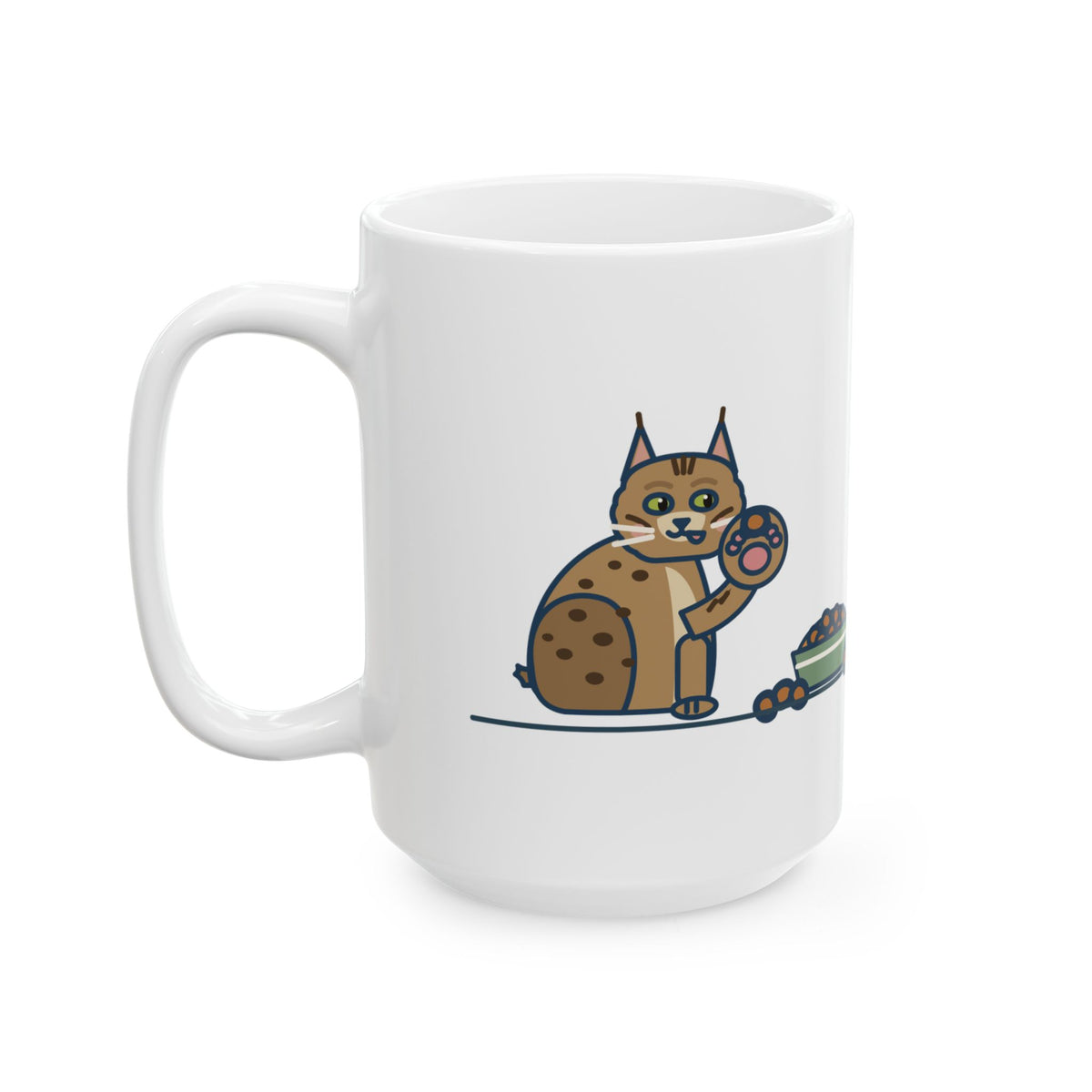 Large 15oz Pixiebob Cat Mug - Kibble by Mitten Paw