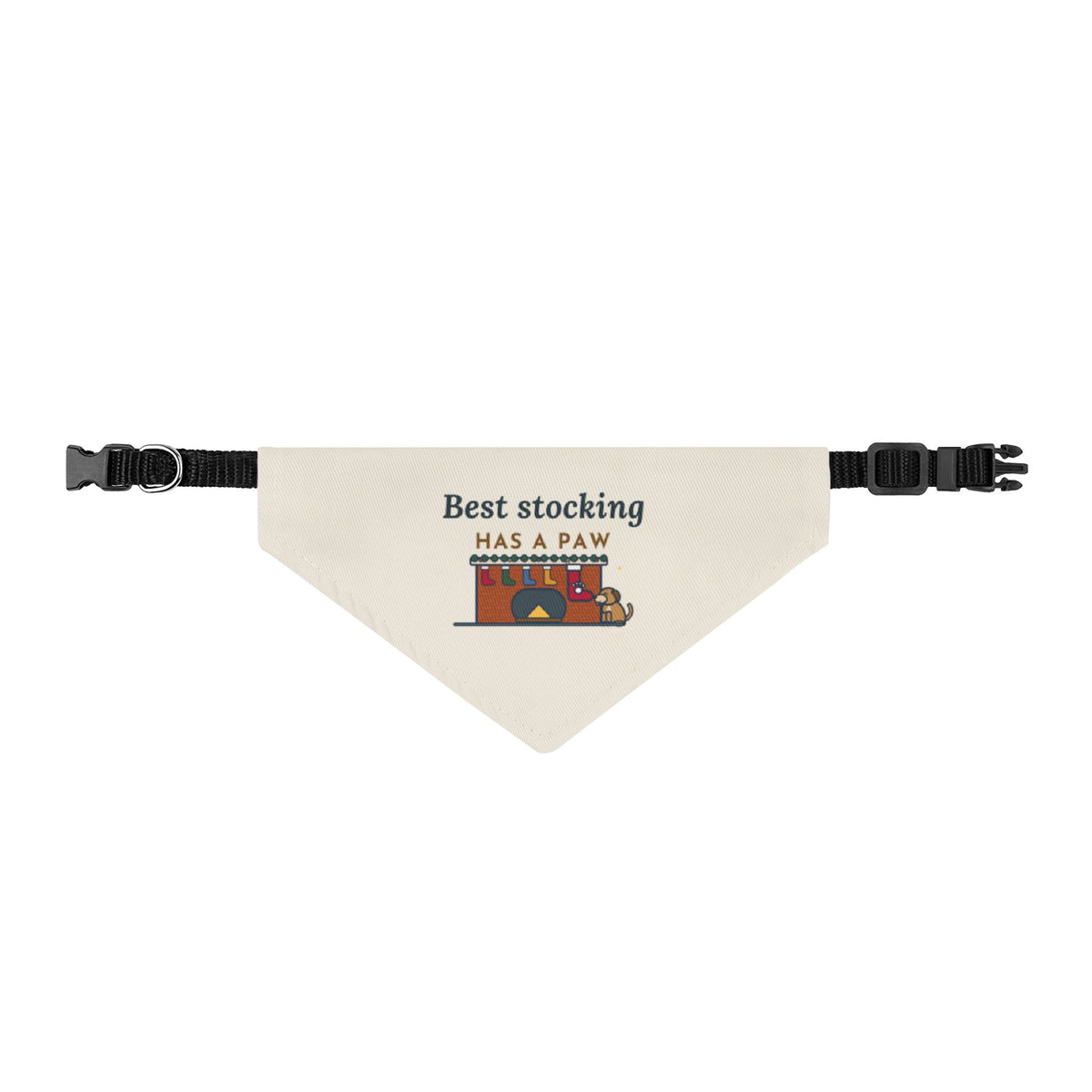 Dog Stocking Bandana, Best Stocking Has a Paw, Clip-on Pet Bandana
