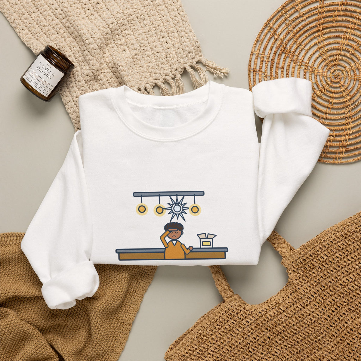 Homeowner Sweatshirt, Replaced One Kitchen Bulb, Now It's Three Warm Lights and One Very Bright One, Funny Kitchen Ceiling Crewneck