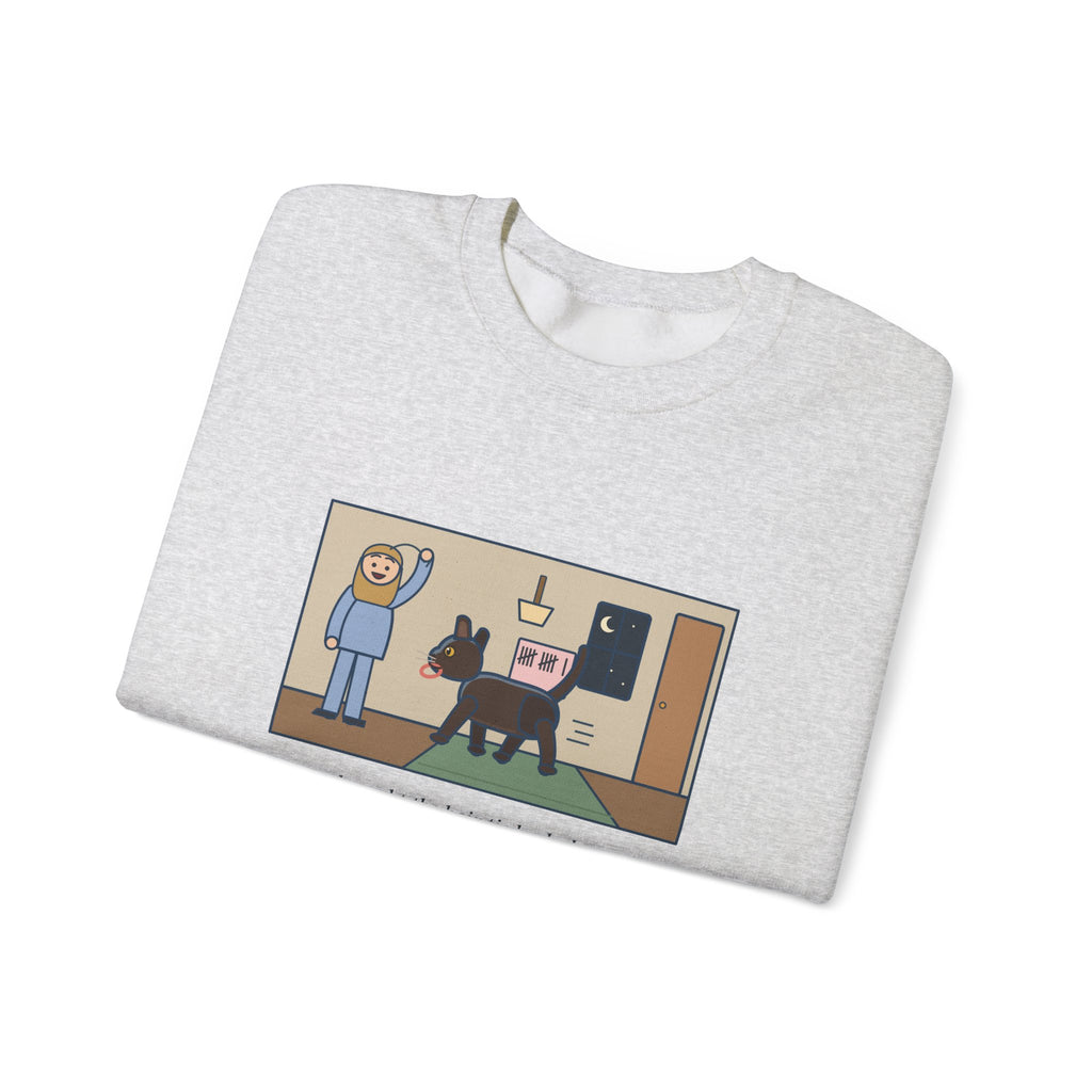 Burmese Cat Sweatshirt, Brought the Hair Tie Back Eleven Times, Funny Hallway Fetch Crewneck