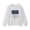Good Tidings of Great Joy Sweatshirt, Christmas Luke 2:10 Quote Crewneck with Star over Field