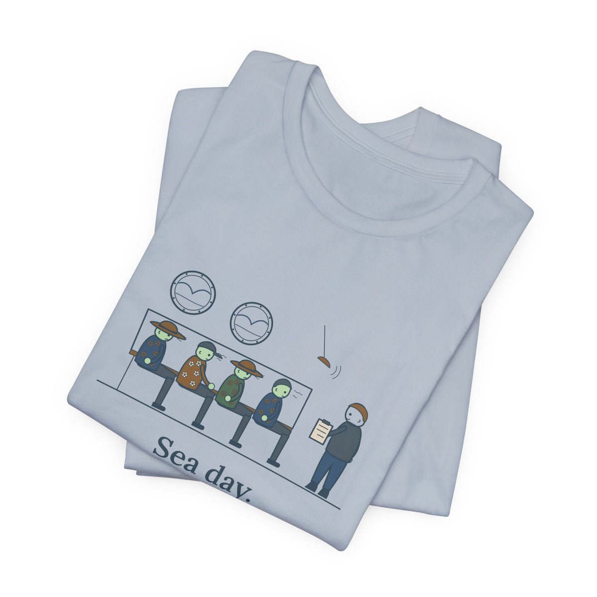 Cruise Ship Nurse T-Shirt - Sea Day. Forty Passengers, One Shade of Green.