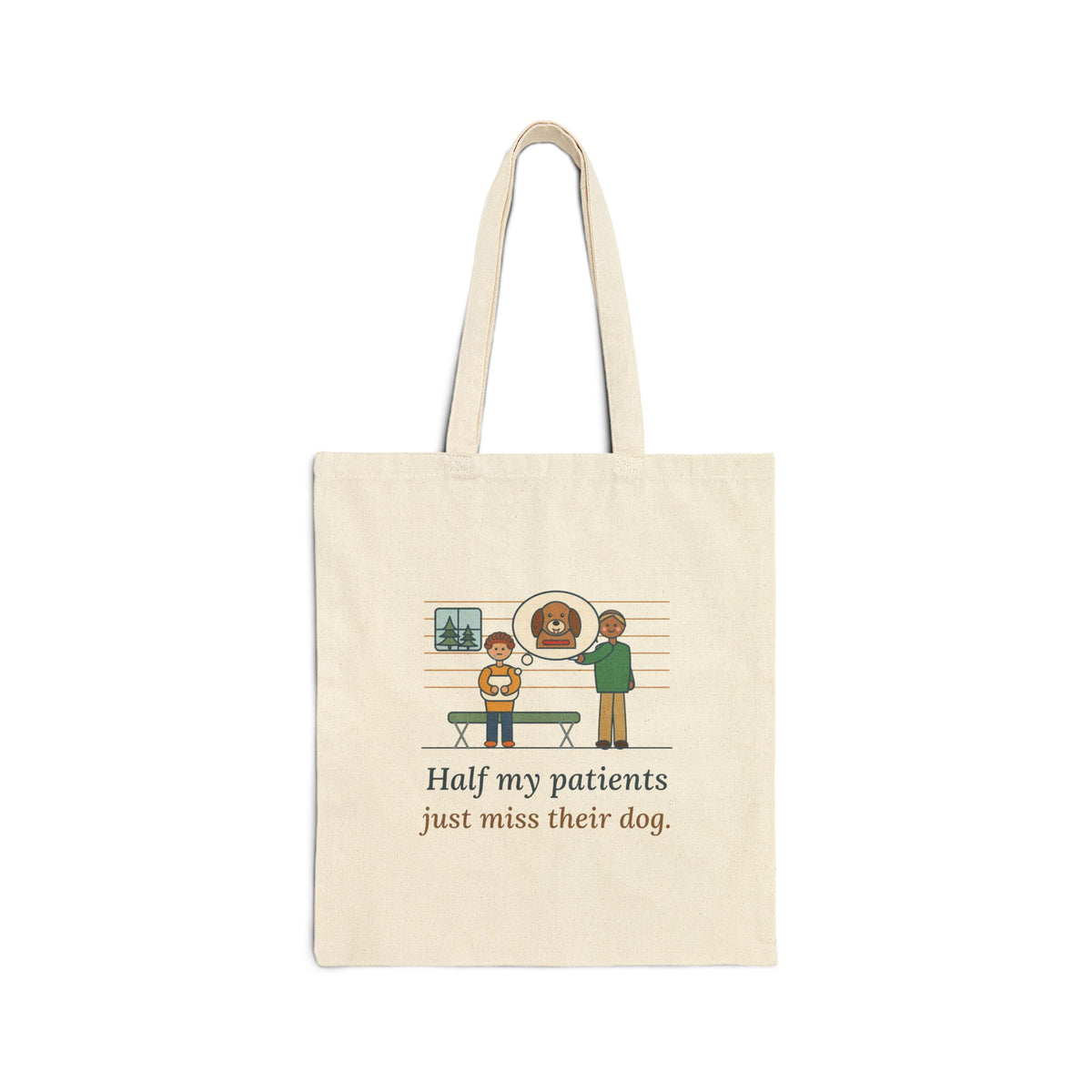 Camp Nurse Tote Bag - Half My Patients Just Miss Their Dog, Summer Camp Nurse Gift Tote
