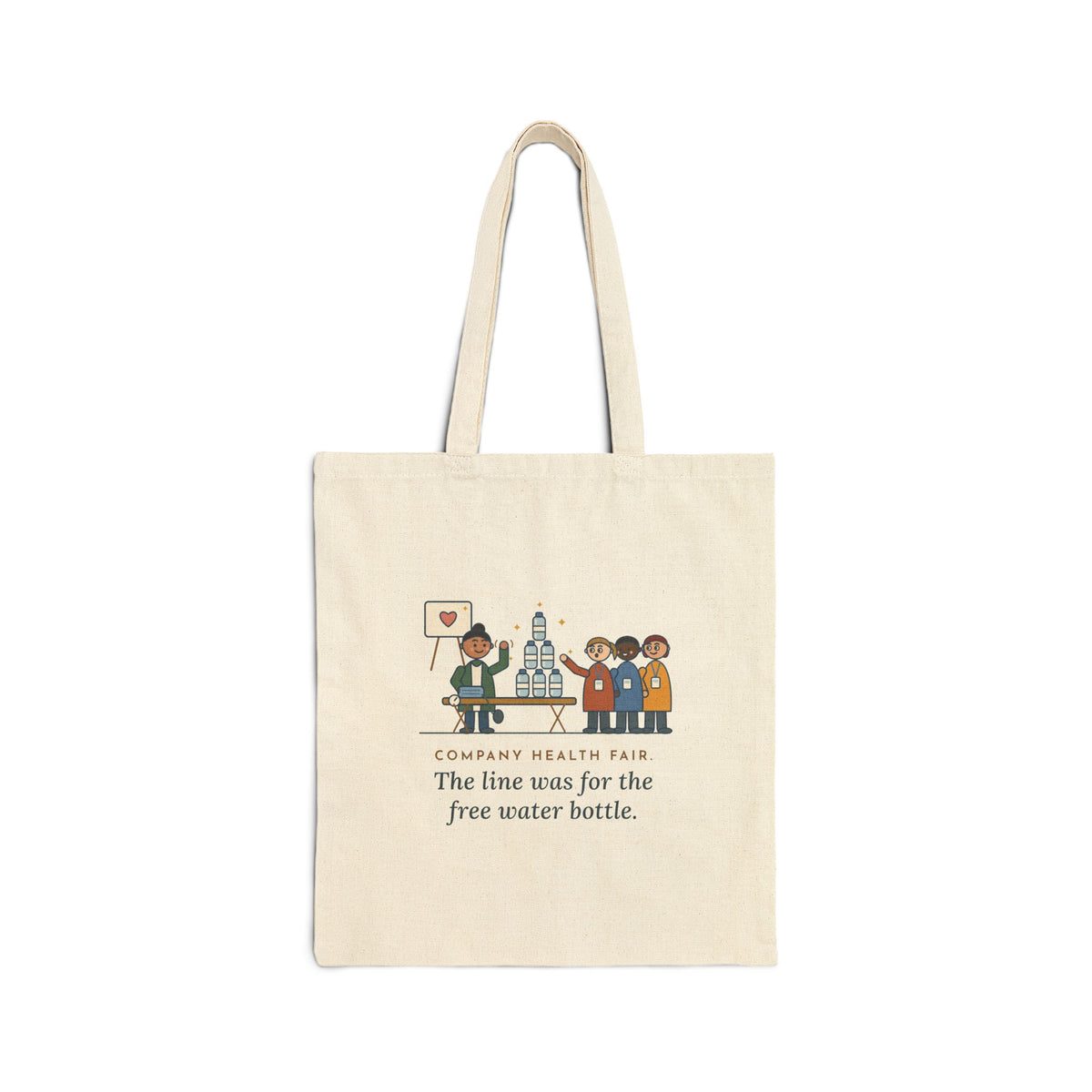 Corporate Wellness Nurse Tote Bag - Company Health Fair Free Water Bottle