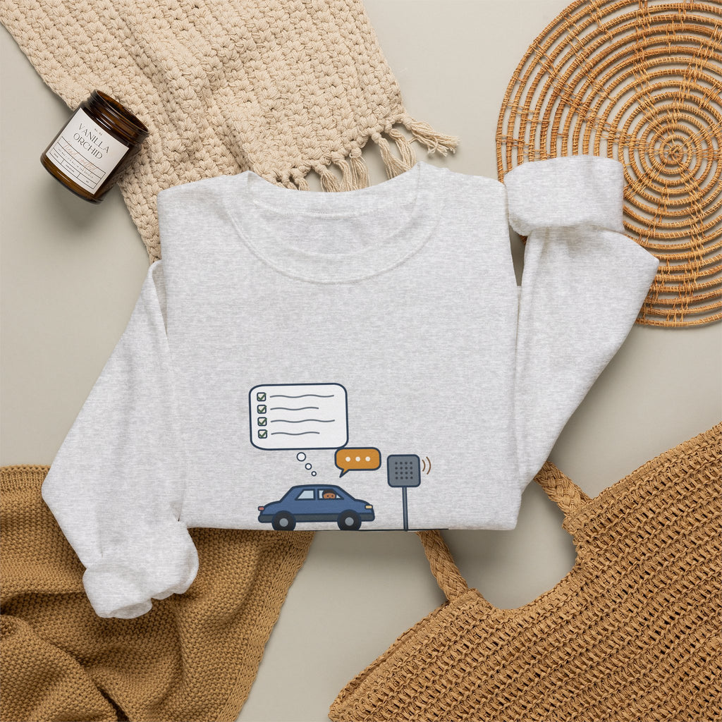 Funny Introvert Crewneck Sweatshirt - Rehearsed the Drive-Thru Order, Said Um