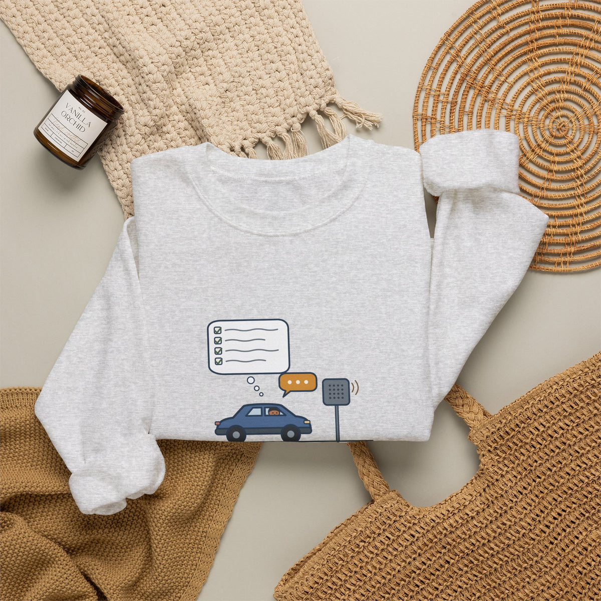 Funny Introvert Crewneck Sweatshirt - Rehearsed the Drive-Thru Order, Said Um