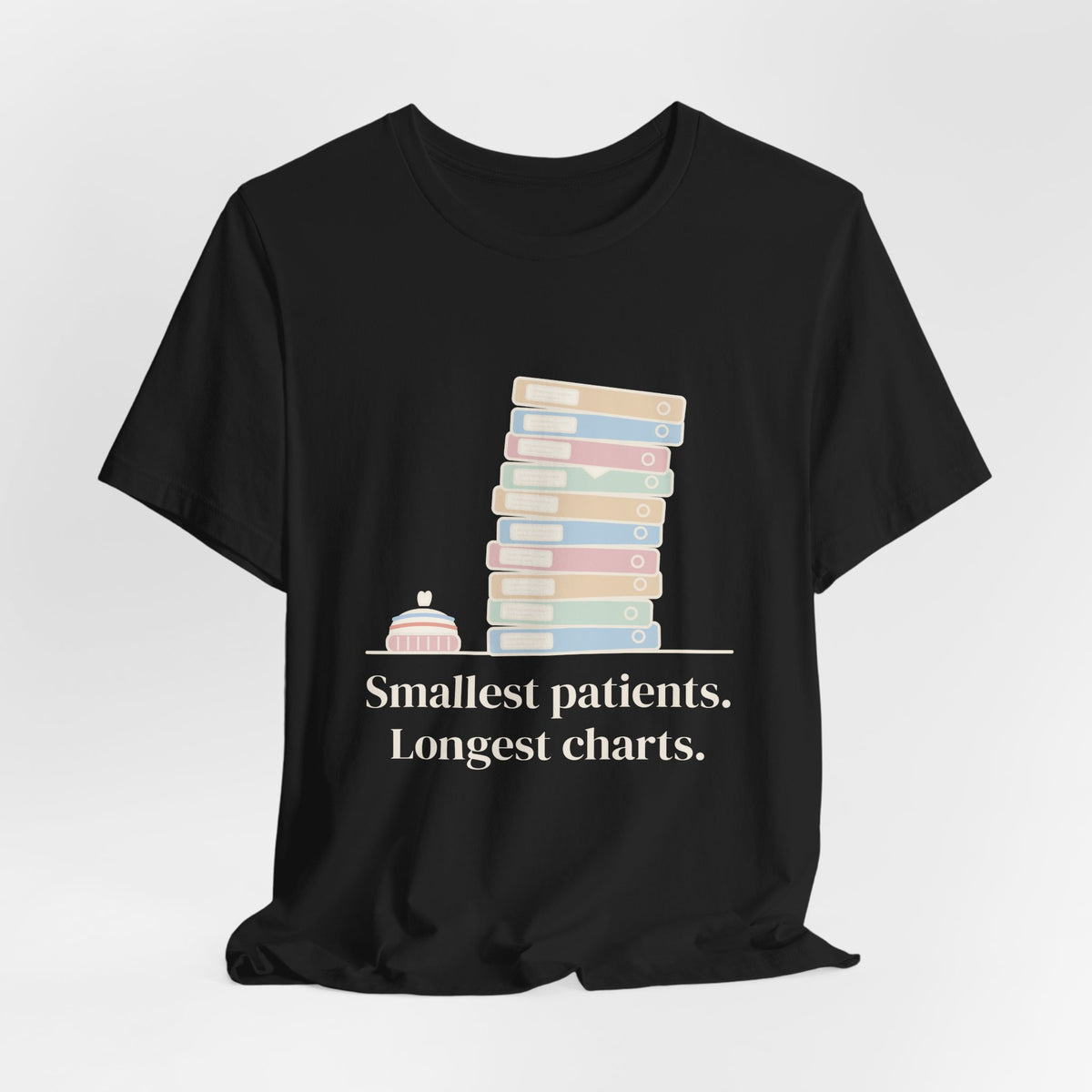 NICU Nurse Shirt - Smallest Patients. Longest Charts. Funny Neonatal Nurse T-Shirt Gift