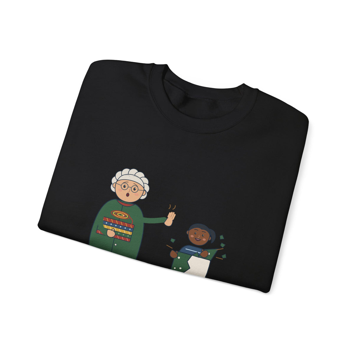 Grandma Christmas Crewneck Sweatshirt - Unwrap Carefully. I'm Reusing That Paper.